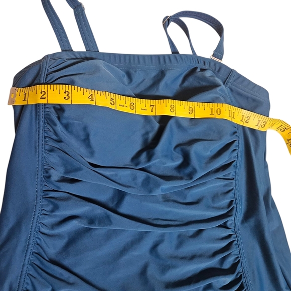 L.L.Bean- Women's 14R 1 Piece Bathing Suit Blue - Picture 4 of 6